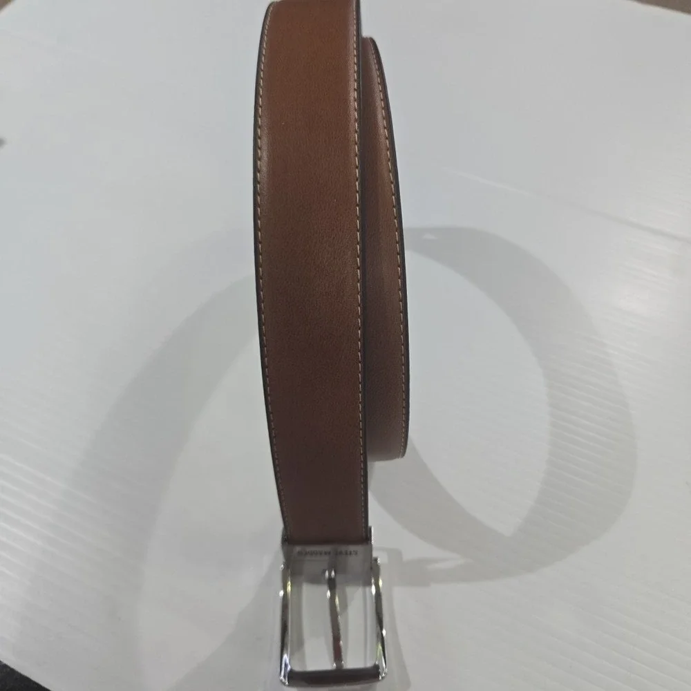 Steve Madden  MEN'S Reversible  BELT SIZE (S 30/32) Black/Brown Silver Buckle